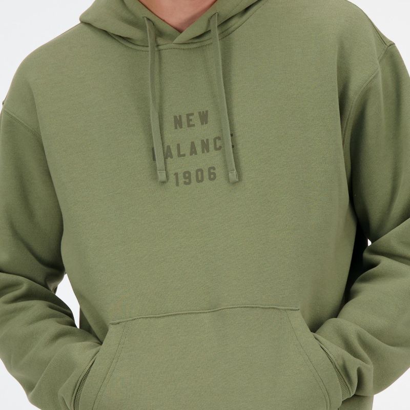 New Balance Graphic kapucnis pullover, zöld - Sportmania.hu