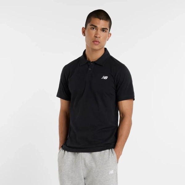 New Balance Jersey Polo Shirt M Mt51504bk