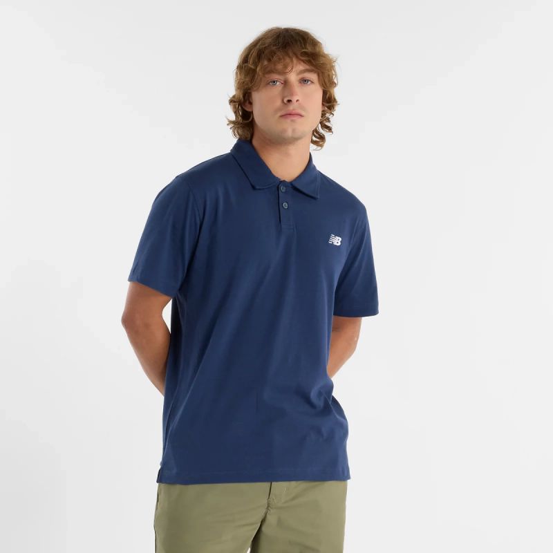 New Balance Jersey Polo Shirt M Mt51504nny