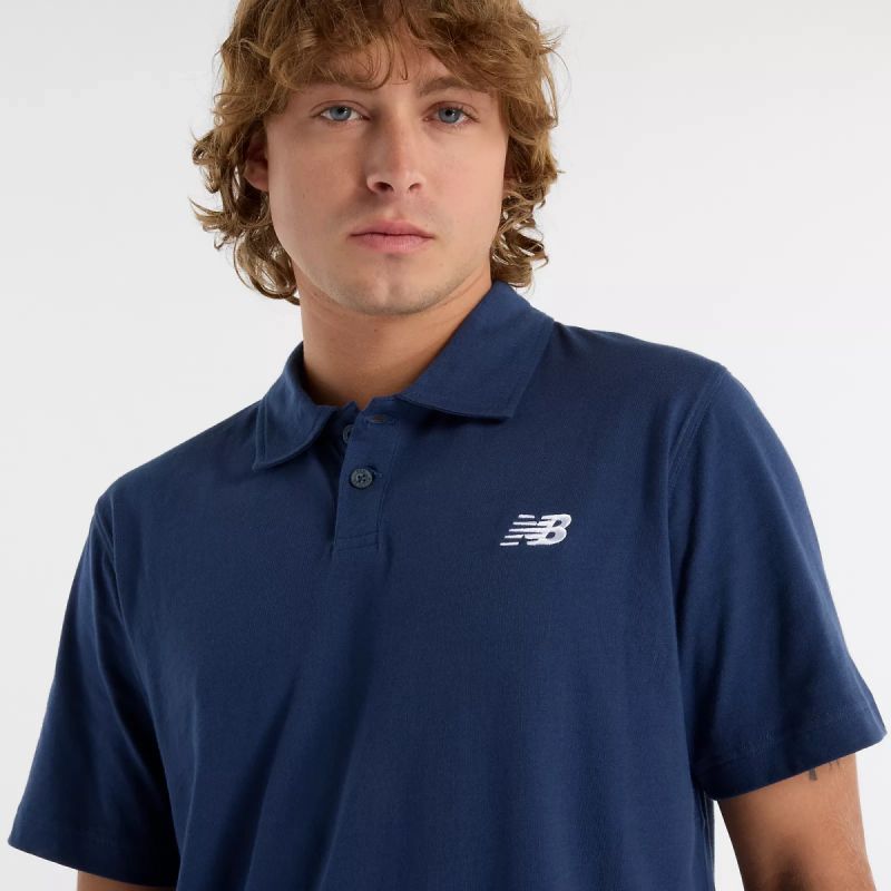New Balance Jersey Polo Shirt M Mt51504nny