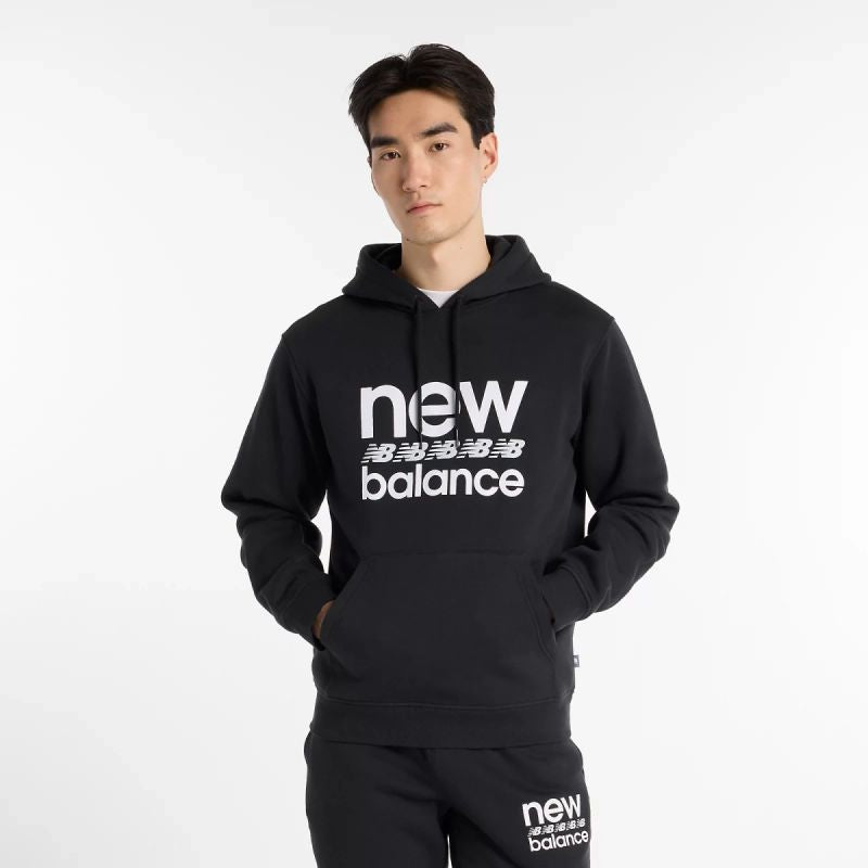 New Balance Sport Graphic Fleece Hoodie Bk M Mt51941bk