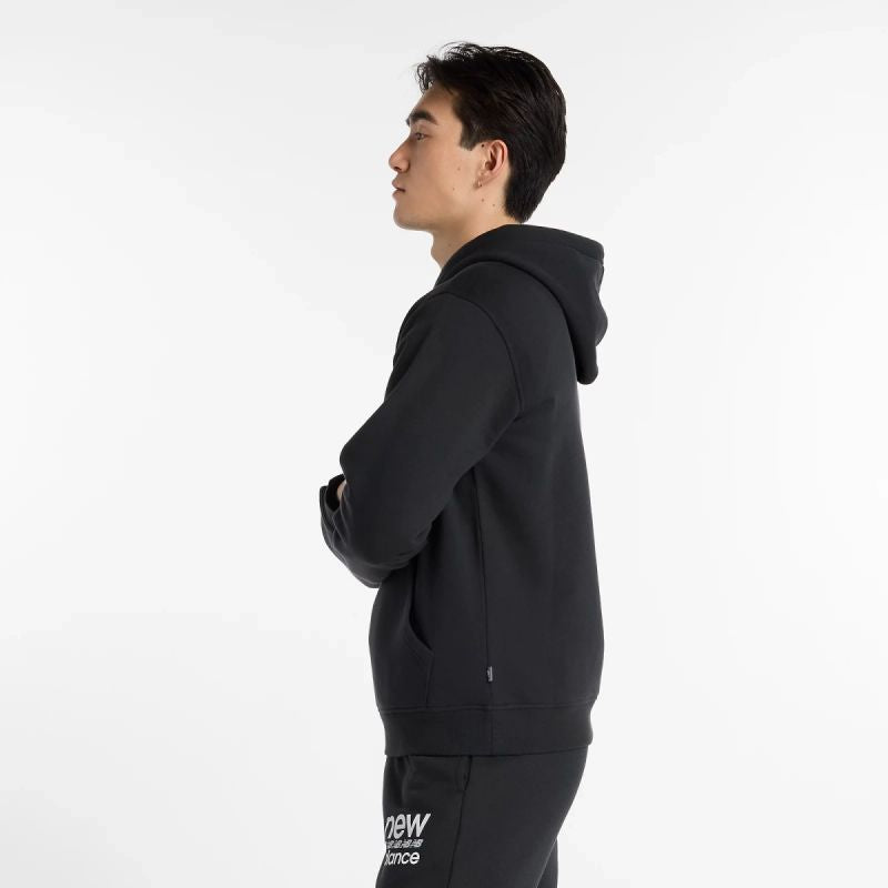 New Balance Sport Graphic Fleece Hoodie Bk M Mt51941bk