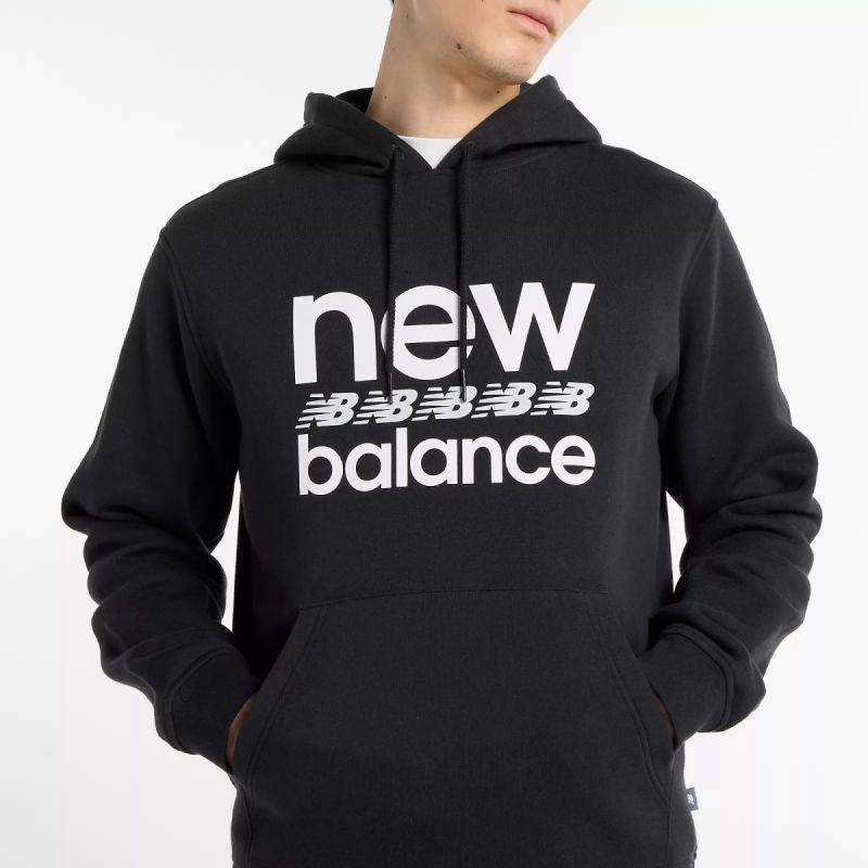 New Balance Sport Graphic Fleece Hoodie Bk M Mt51941bk