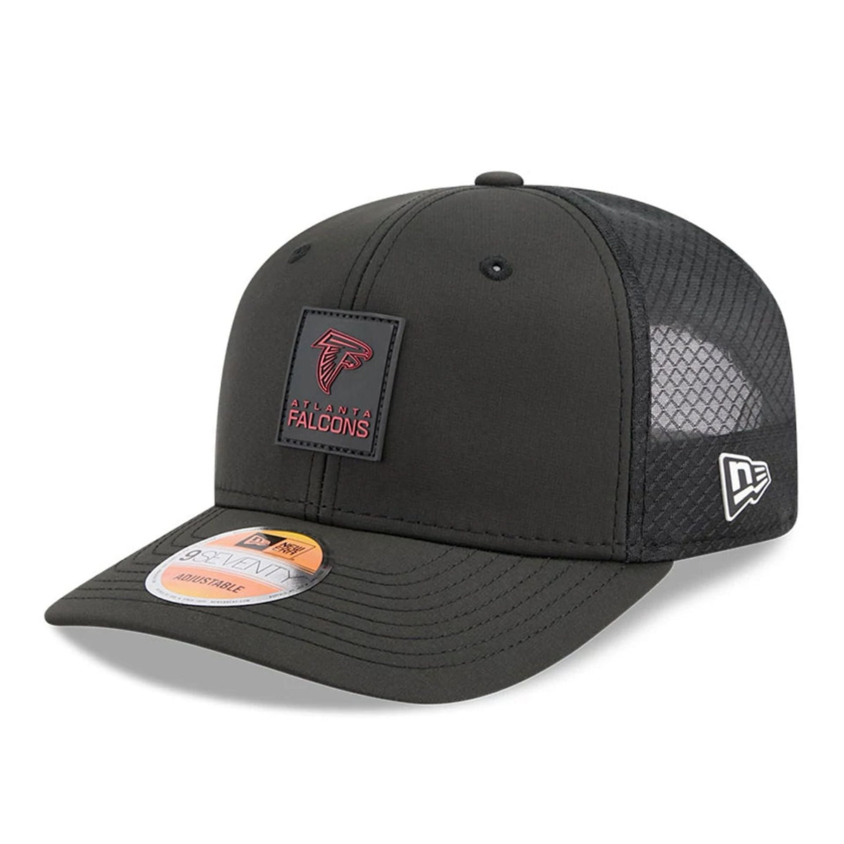New Era Atlanta Falcons NFL Sideline 2025 Black 9SEVENTY Trucker Stretch Snap - baseball sapka