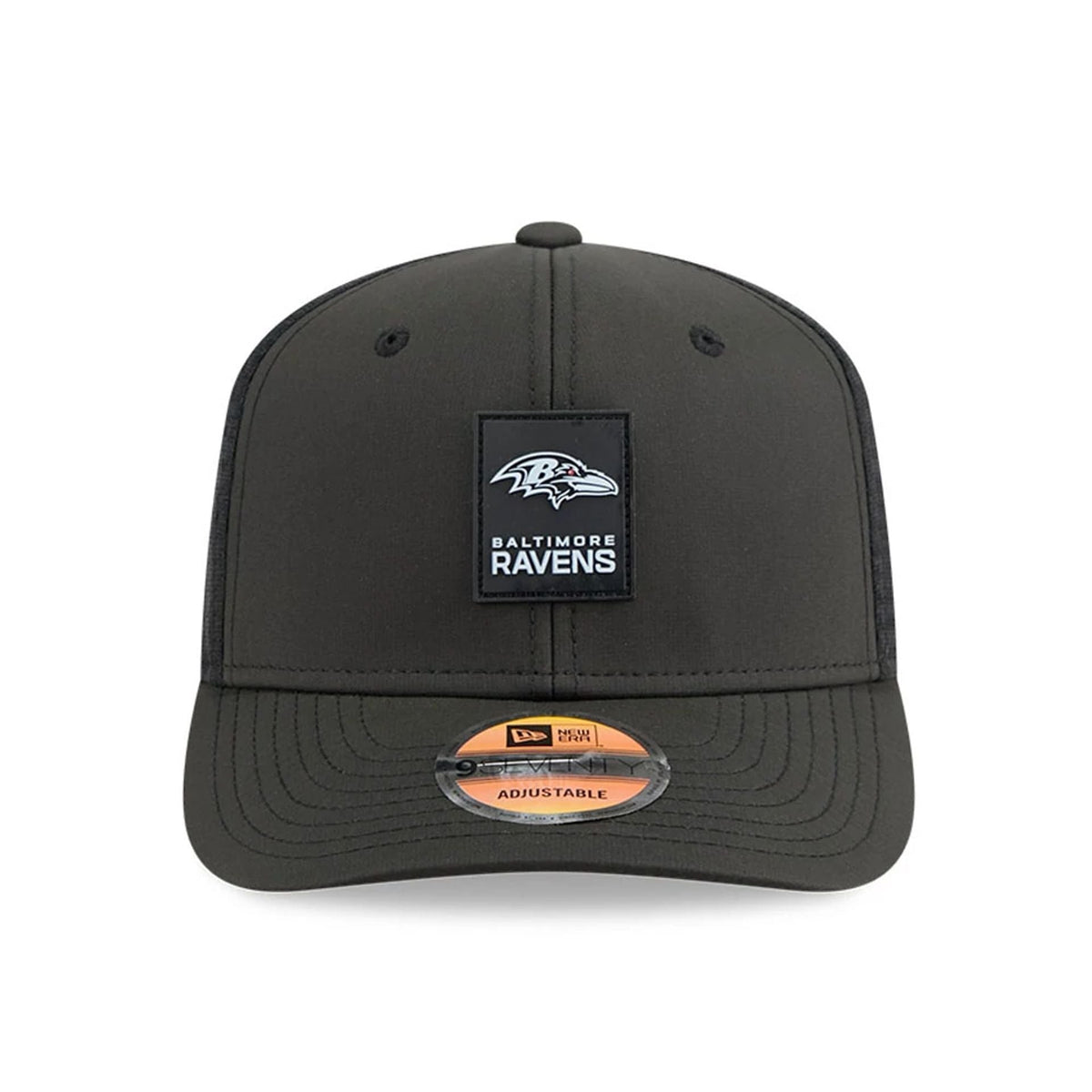 New Era Baltimore Ravens NFL Sideline 2025 Black 9SEVENTY Trucker Stretch Snap - baseball sapka
