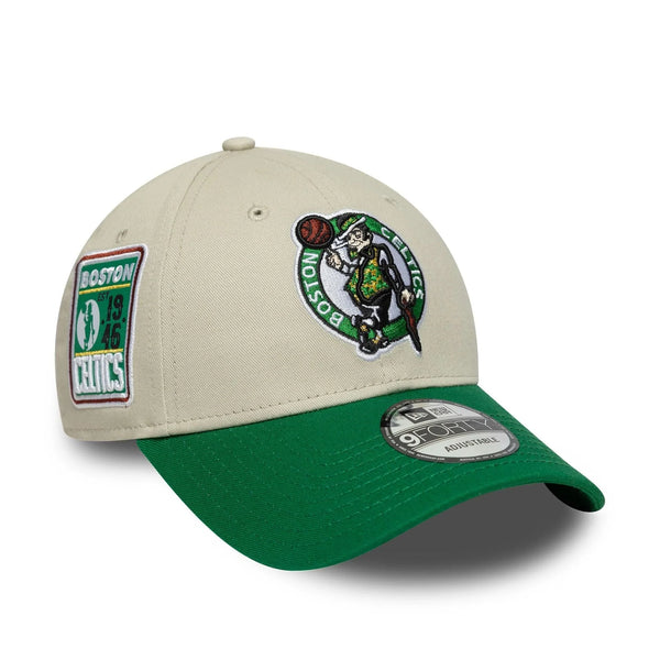 New Era Boston Celtics NBA Contrast Patch Cream 9FORTY baseball sapka