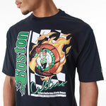 New Era Boston Celtics NBA Flame Print Black Oversized póló - Sportmania.hu