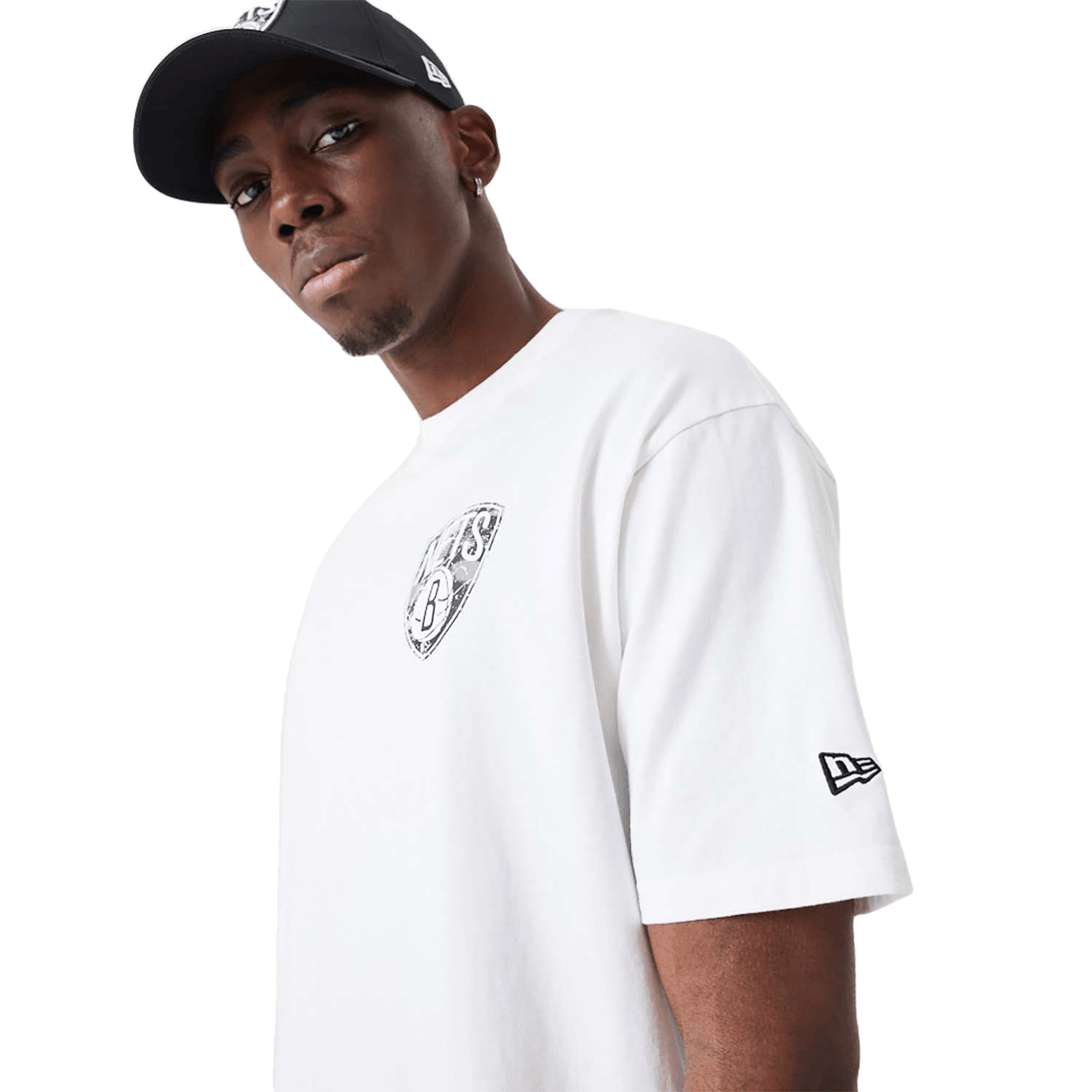 New Era Brooklyn Nets NBA Infill Team Logo White Oversized póló - Sportmania.hu