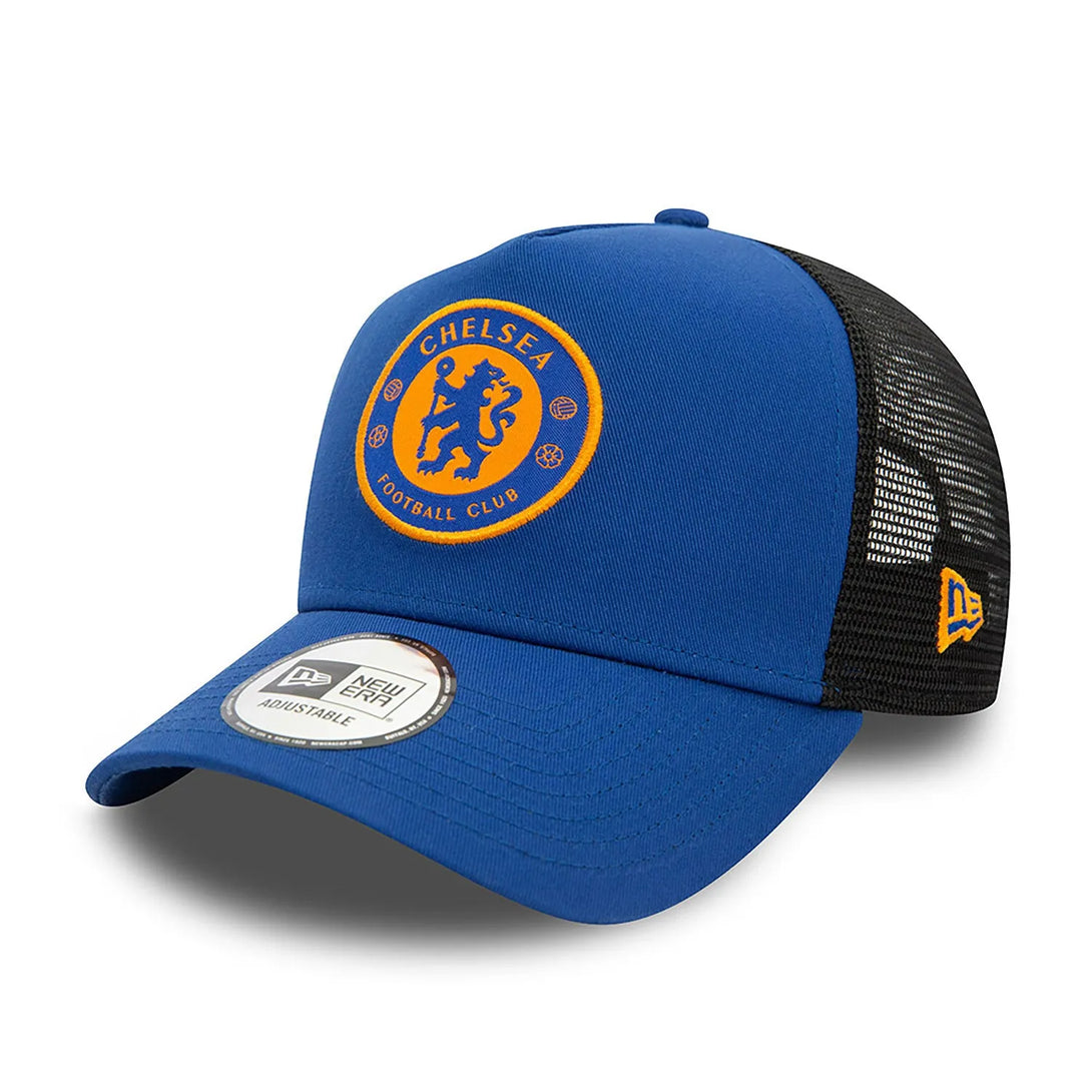 New Era Chelsea FC Lion Crest Seasonal Blue 9FORTY Trucker sapka Baseball sapka - Sportmania.hu