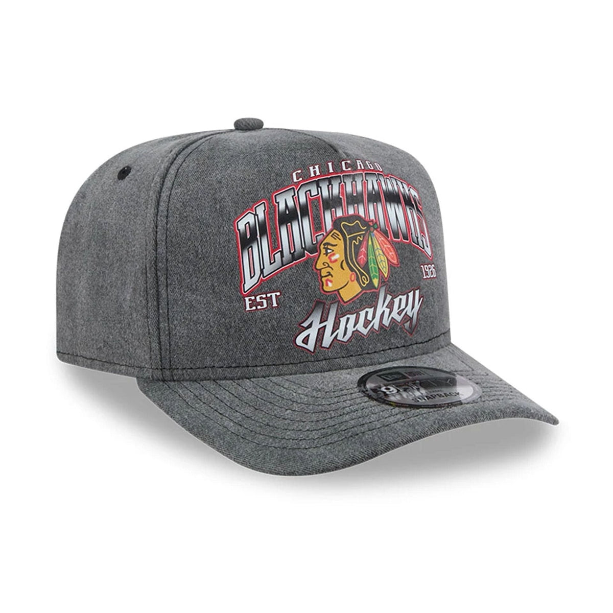 New Era Chicago Blackhawks NHL Washed Black 9FIFTY A-Frame - baseball sapka