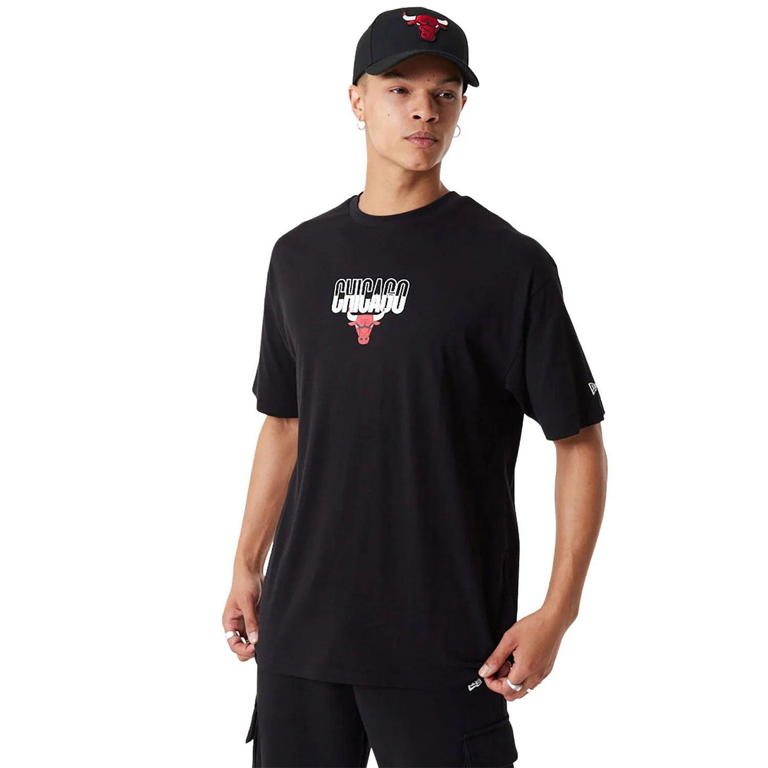 New Era Chicago Bulls City Graphic Black Oversized Póló - Sportmania.hu