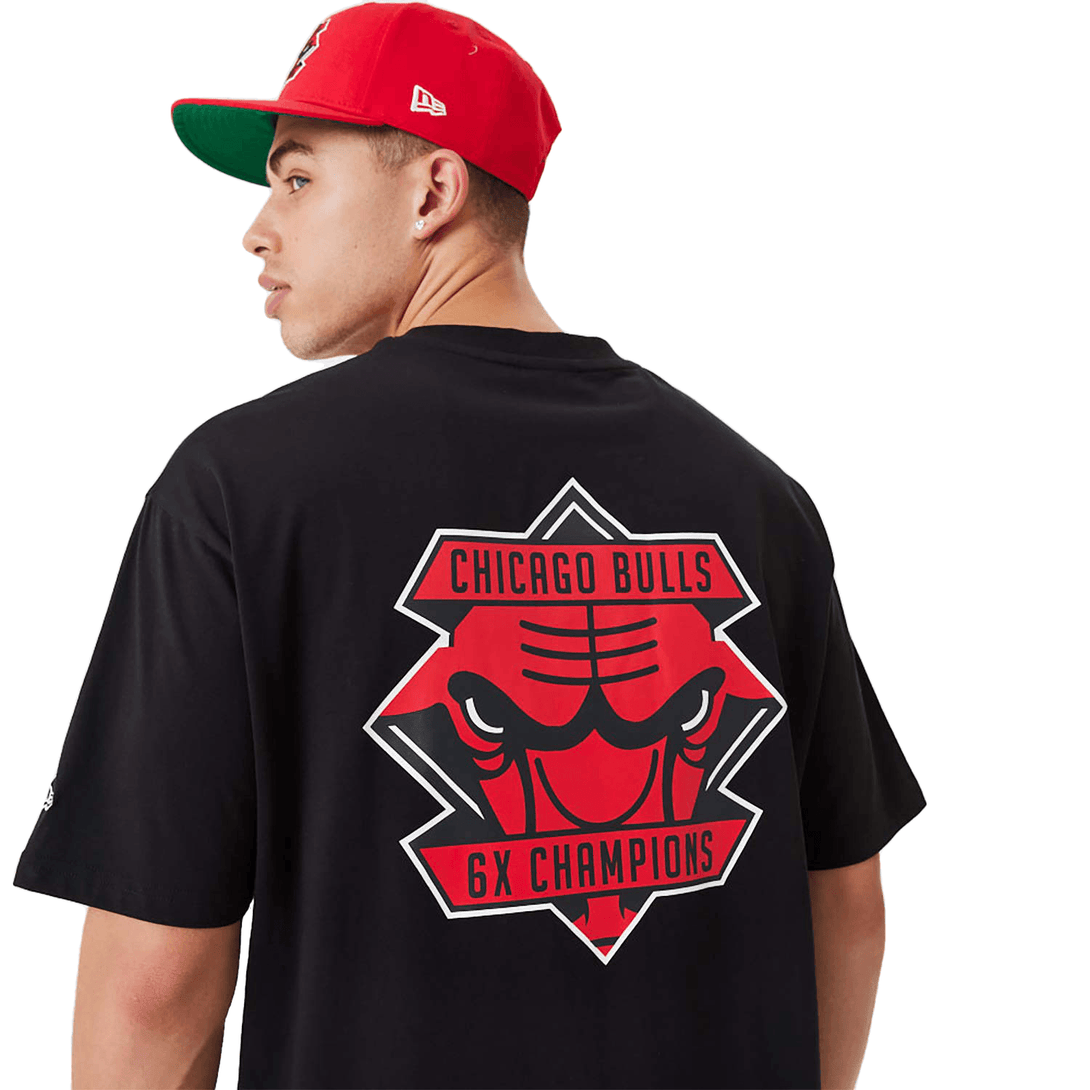 New Era Chicago Bulls NBA Championship Black Oversized T-Shirt póló - Sportmania.hu