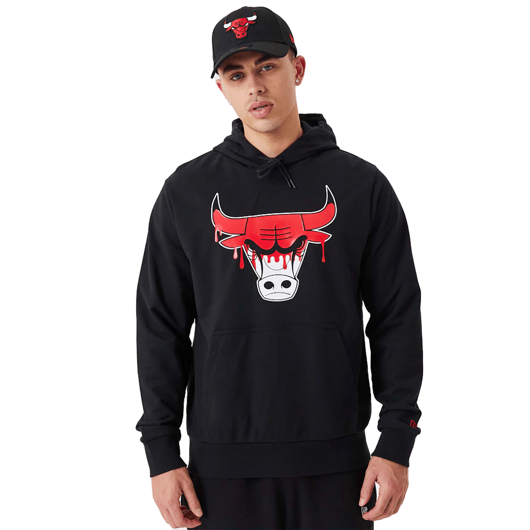 New Era Chicago Bulls NBA Drip Logo Black pulóver kapucnis pulóver - Sportmania.hu