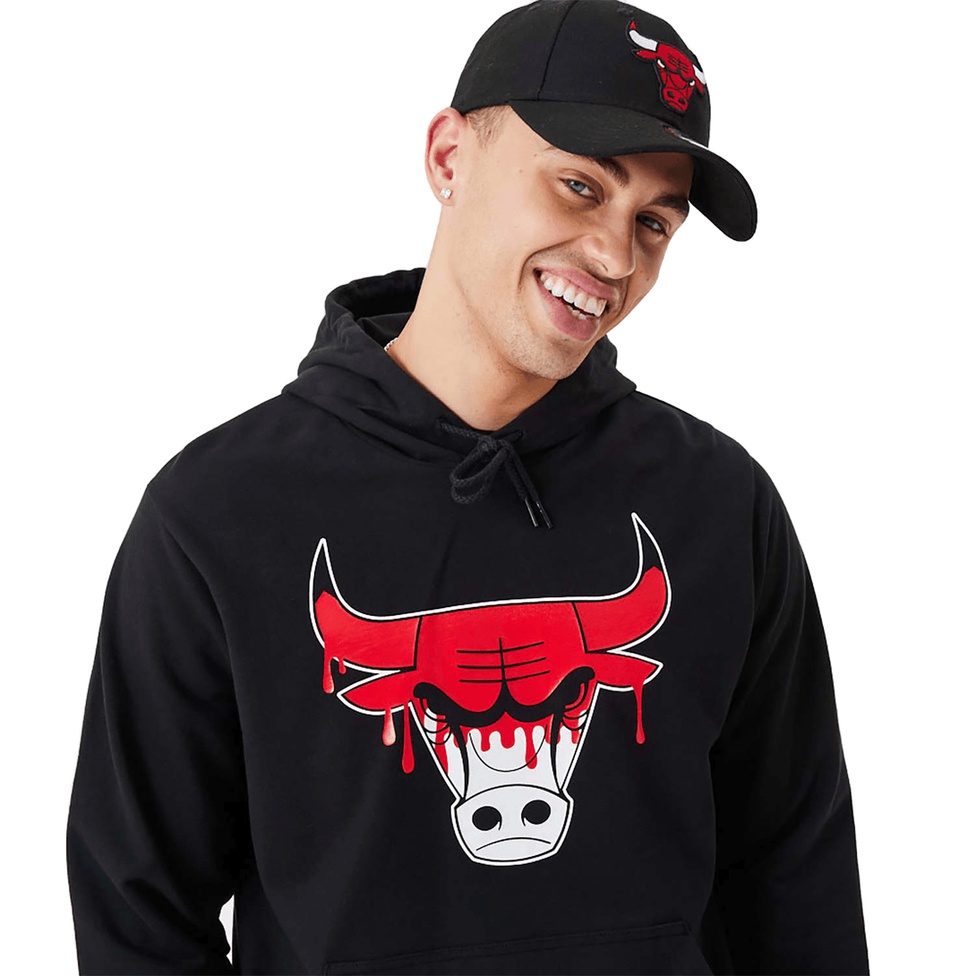 New Era Chicago Bulls NBA Drip Logo Black pulóver kapucnis pulóver - Sportmania.hu