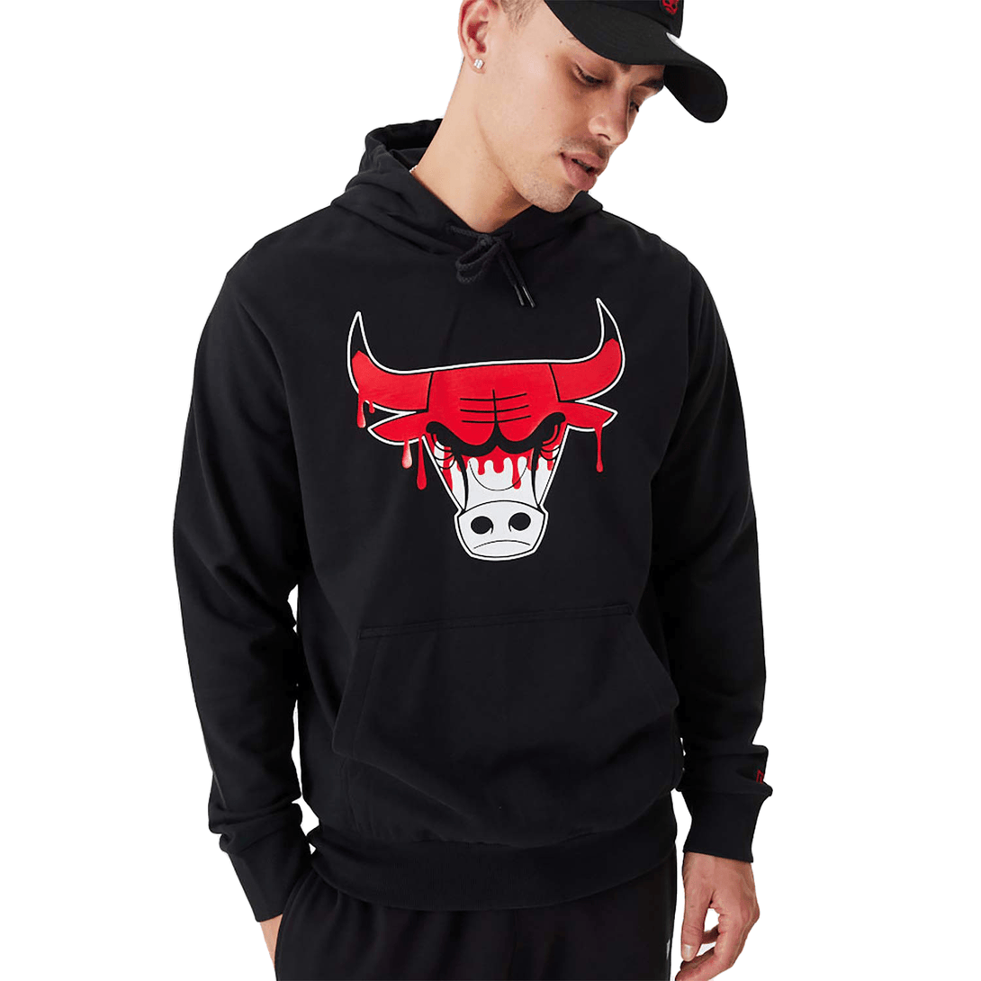 New Era Chicago Bulls NBA Drip Logo Black pulóver kapucnis pulóver - Sportmania.hu