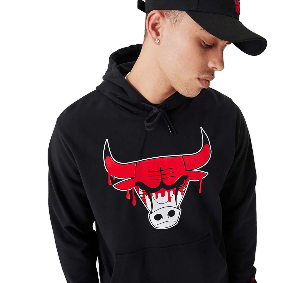 New Era Chicago Bulls NBA Drip Logo Black pulóver kapucnis pulóver - Sportmania.hu