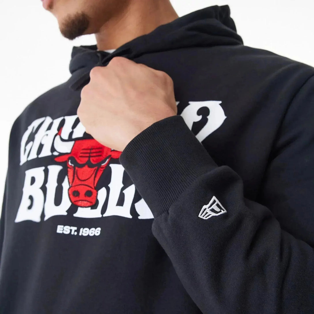 New Era Chicago Bulls NBA Graphic Black Oversized kapucnis pulóver - Sportmania.hu