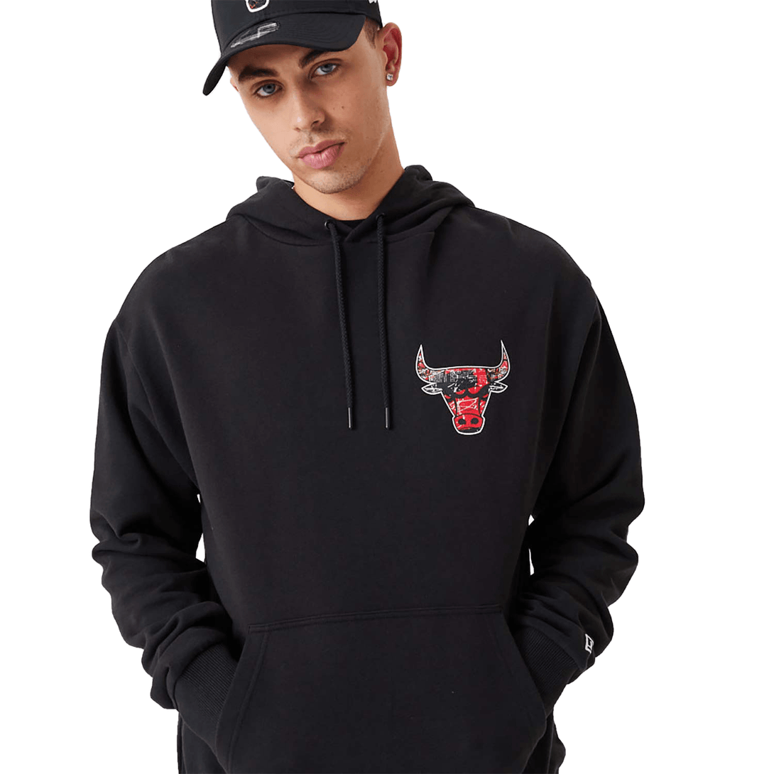 New Era Chicago Bulls NBA Infill Team Logo Black pulóver kapucnis pulóver - Sportmania.hu