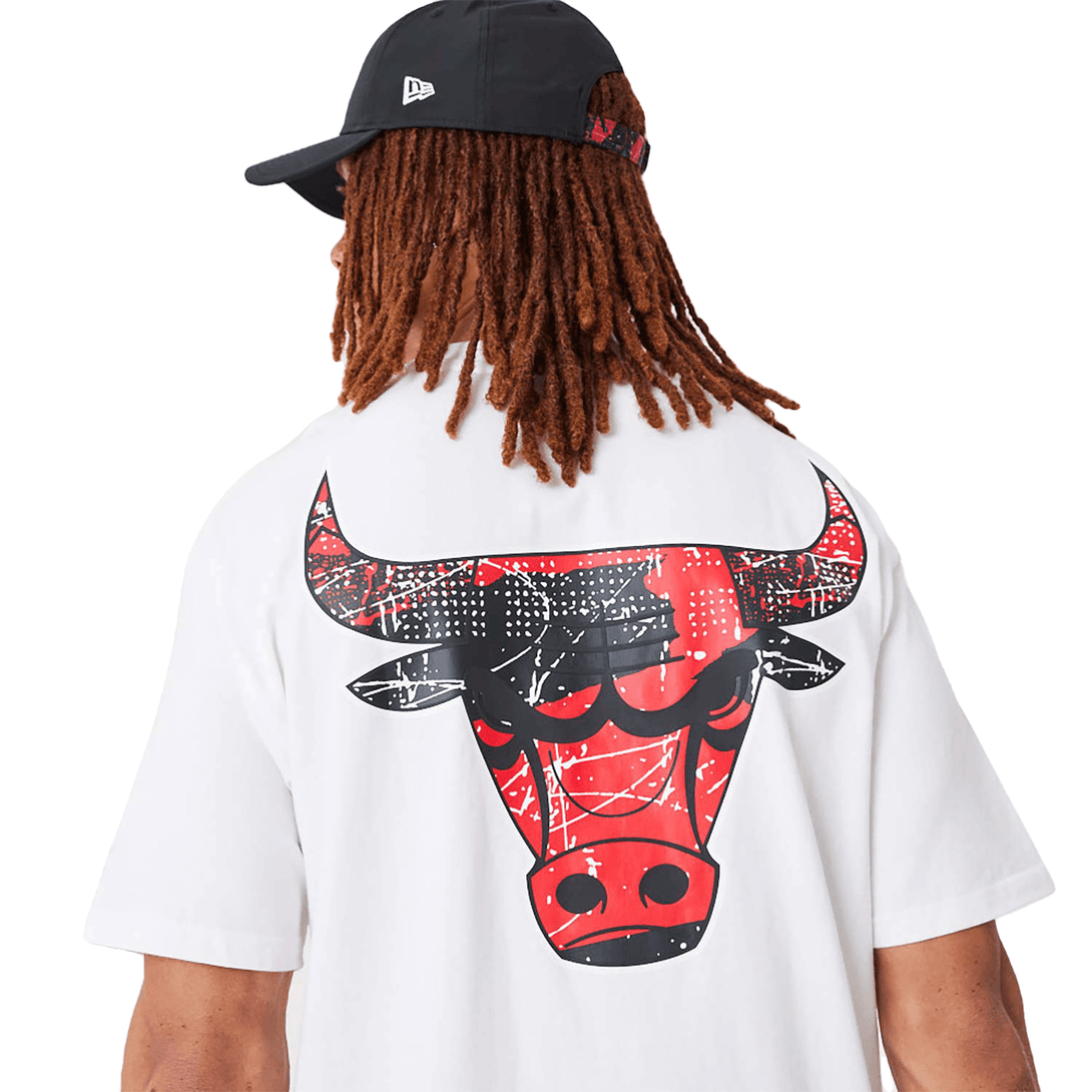 New Era Chicago Bulls NBA Infill Team Logo White Oversized Póló - Sportmania.hu