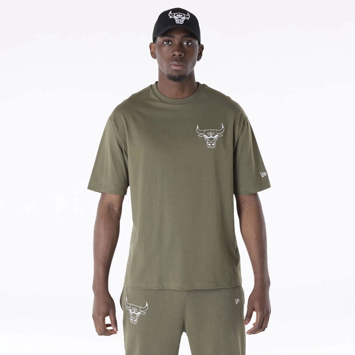 New Era Chicago Bulls NBA League Essential Green Oversized férfi póló
