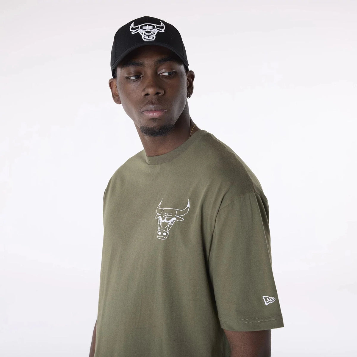 New Era Chicago Bulls NBA League Essential Green Oversized férfi póló