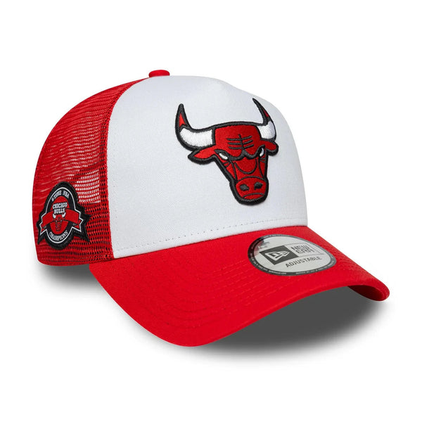 New Era Chicago Bulls NBA Side Patch Red 9FORTY A-Frame Trucker sapka