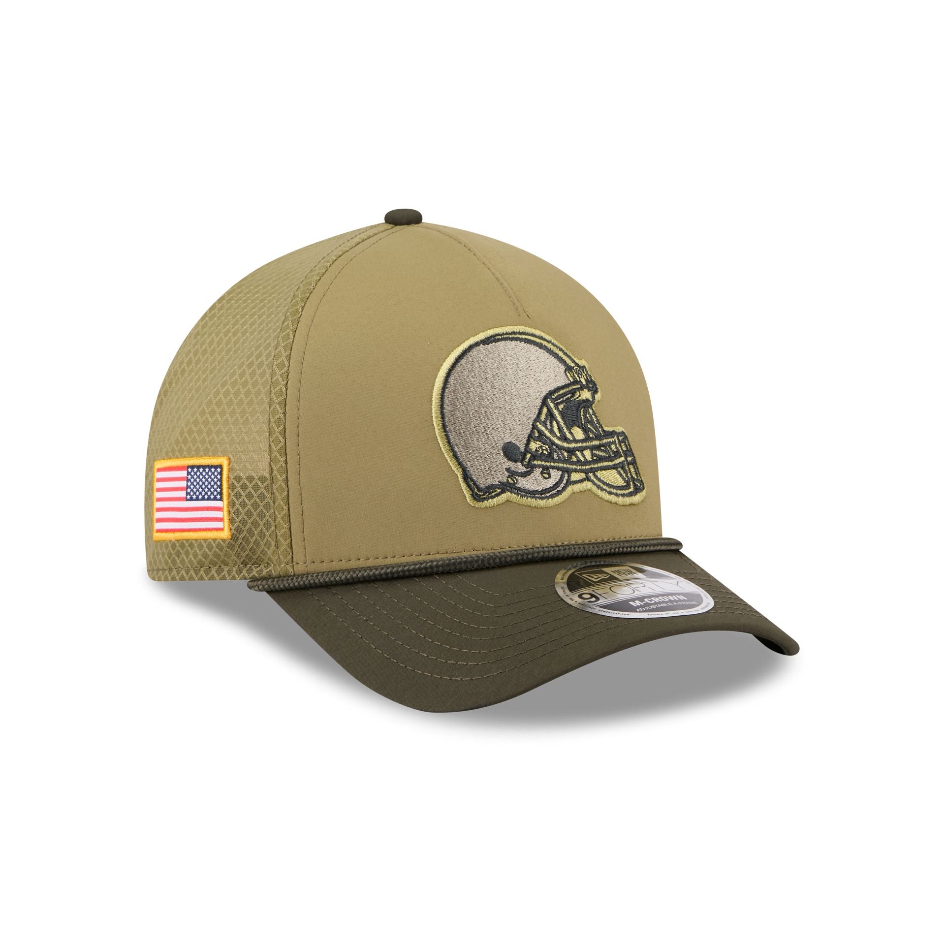 New Era Cleveland Browns 2025 Salute to Service 9FORTY M-Crown A-Frame Trucker - baseball sapka