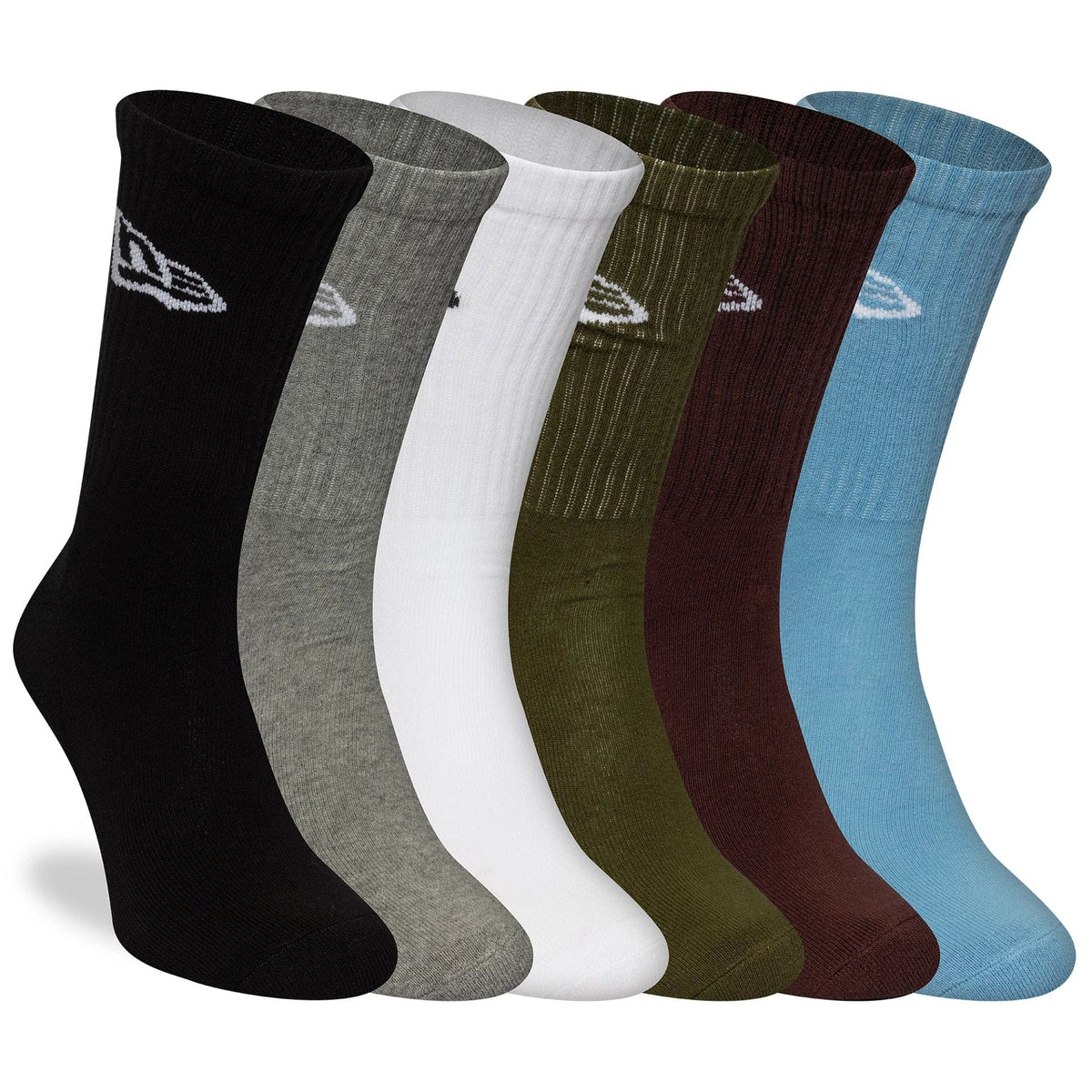 New Era Flag 6-Pack Multi Crew zokni