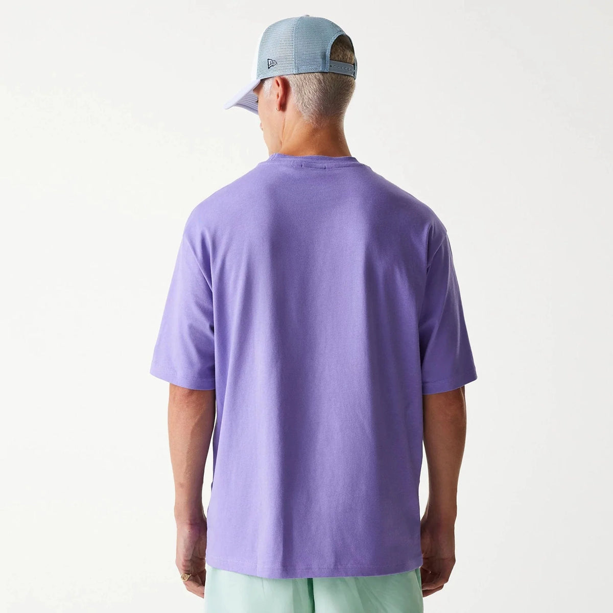 New Era Graphic Purple Oversized férfi póló