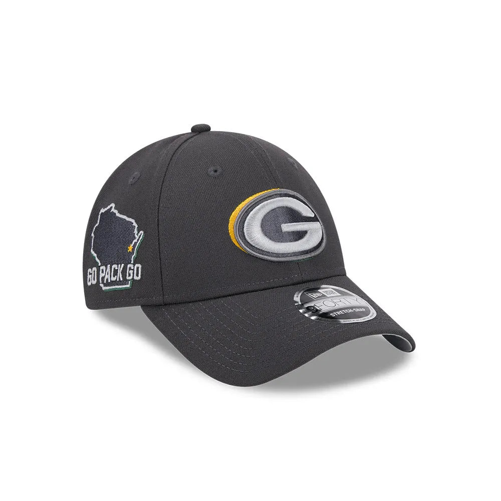 New Era Green Bay Packers NFL Draft 2024 Dark Grey 9FORTY Stretch-Snap Baseball sapka - Sportmania.hu