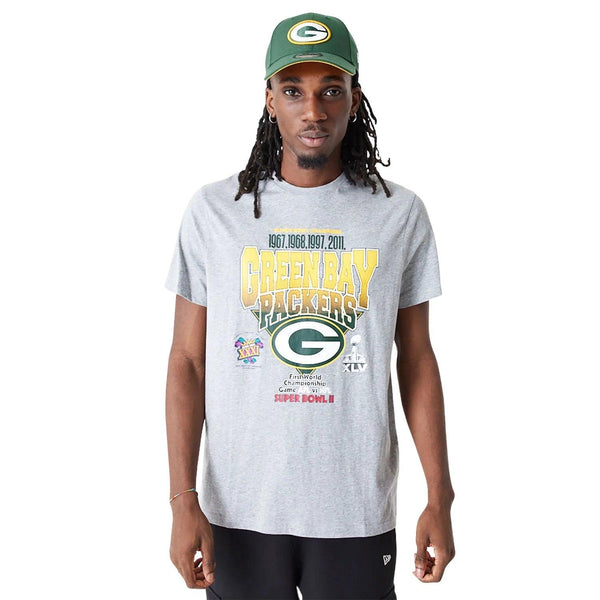 New Era Green Bay Packers NFL Wordmark Grey póló - Sportmania.hu