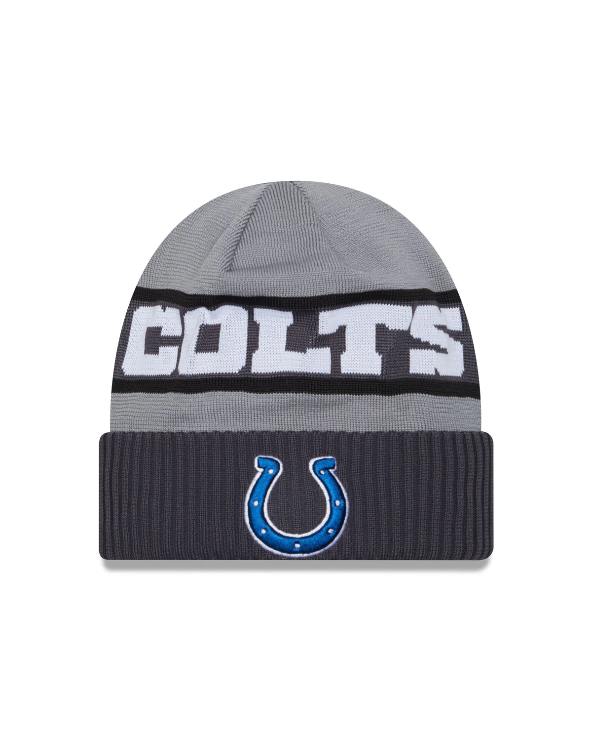New Era Indianapolis Colts NFL Sideline Grey Cuff Knit kötött sapka