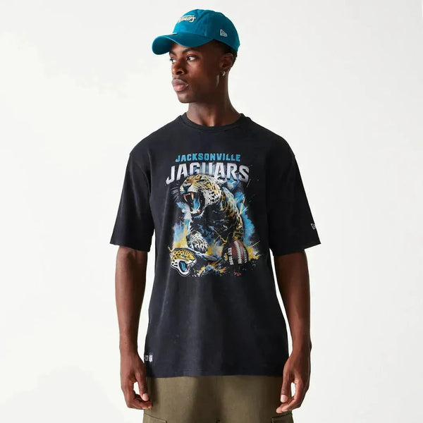 New Era Jacksonville Jaguars NFL Games Premium Apparel Black Oversized póló