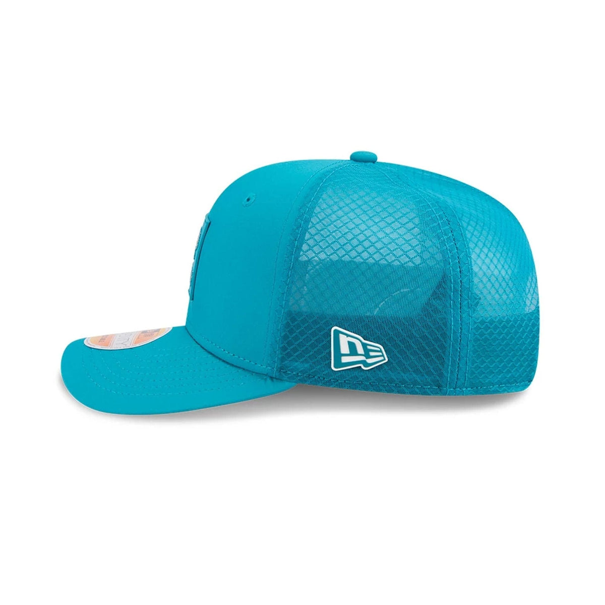 New Era Jacksonville Jaguars NFL Sideline 2025 Turquoise 9SEVENTY Trucker Stretch Snap - baseball sapka