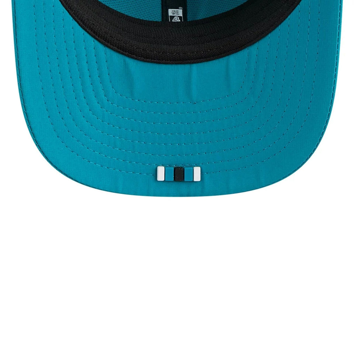 New Era Jacksonville Jaguars NFL Sideline 2025 Turquoise 9SEVENTY Trucker Stretch Snap - baseball sapka