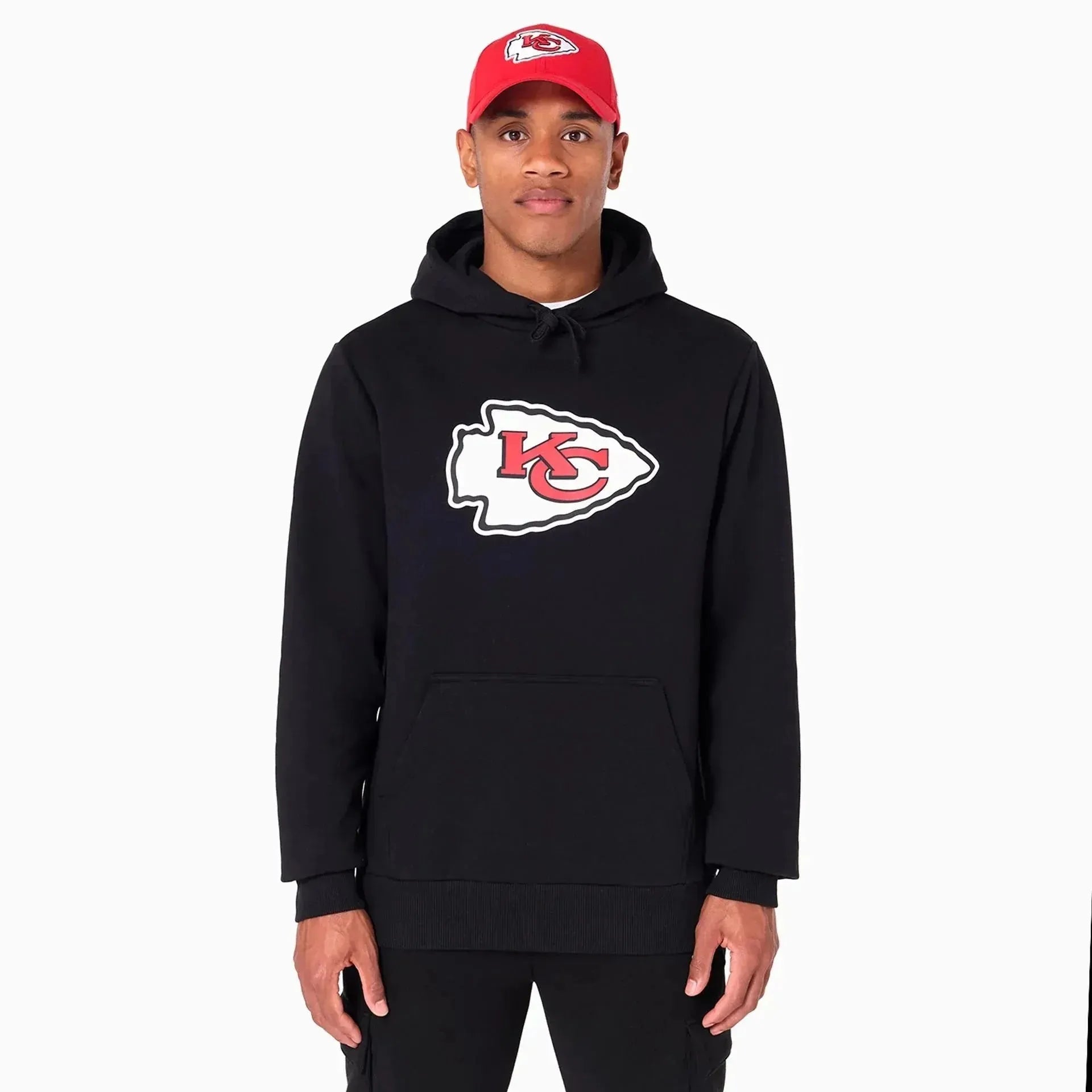 New Era Kansas City Chiefs NFL Black férfi kapucnis pulóver