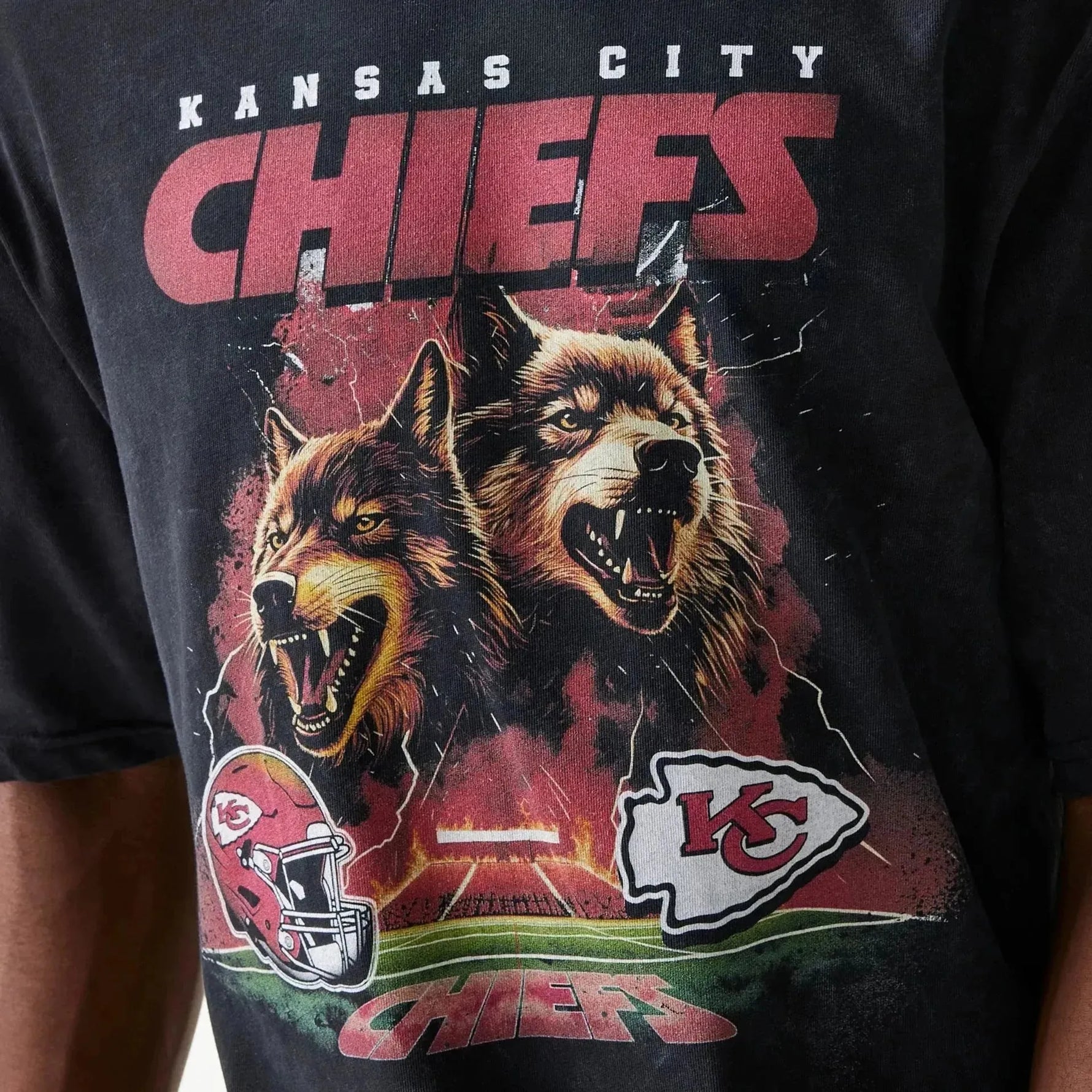 New Era Kansas City Chiefs NFL Games Premium Apparel Black Oversized póló - Sportmania.hu