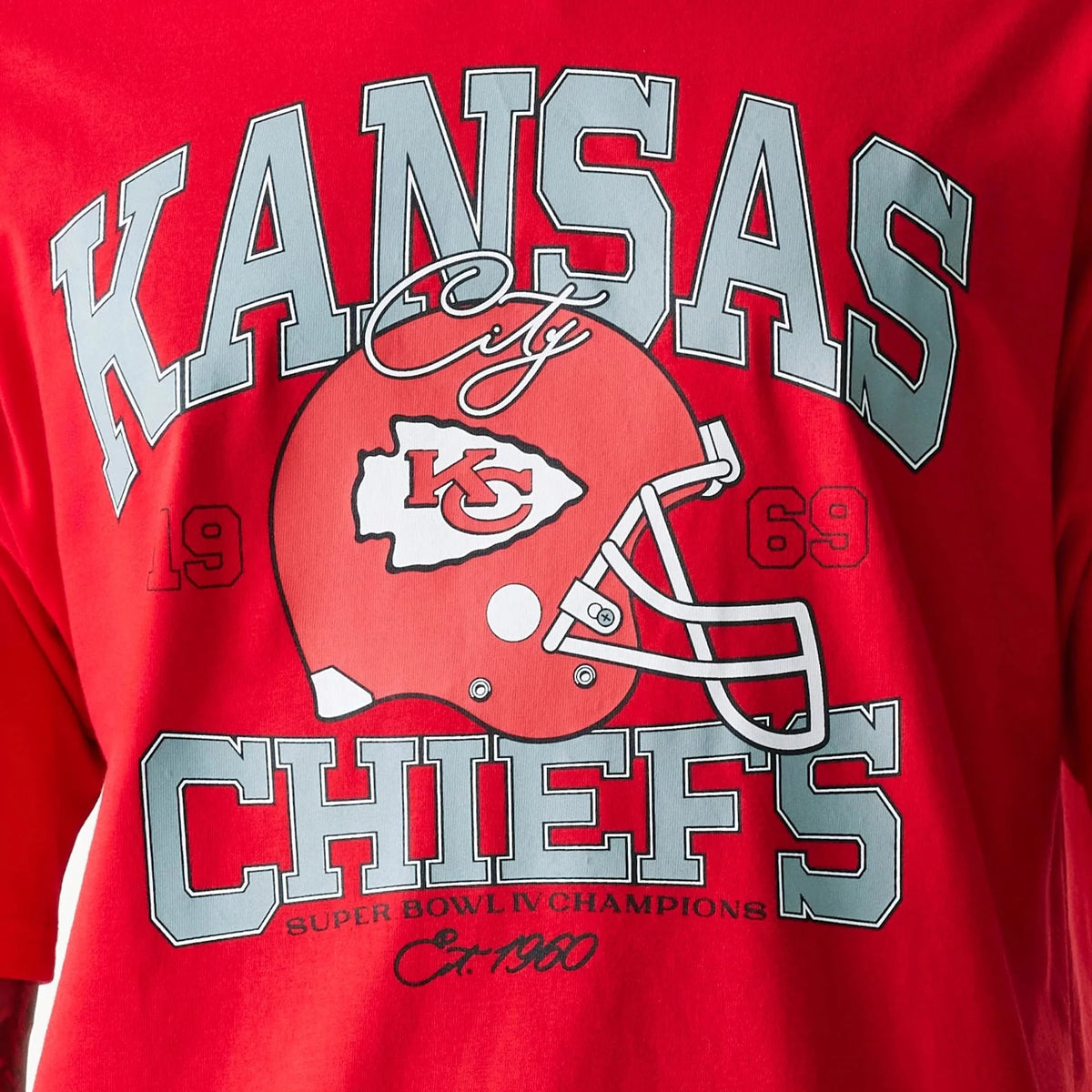New Era Kansas City Chiefs NFL Helmet Red Oversized férfi póló