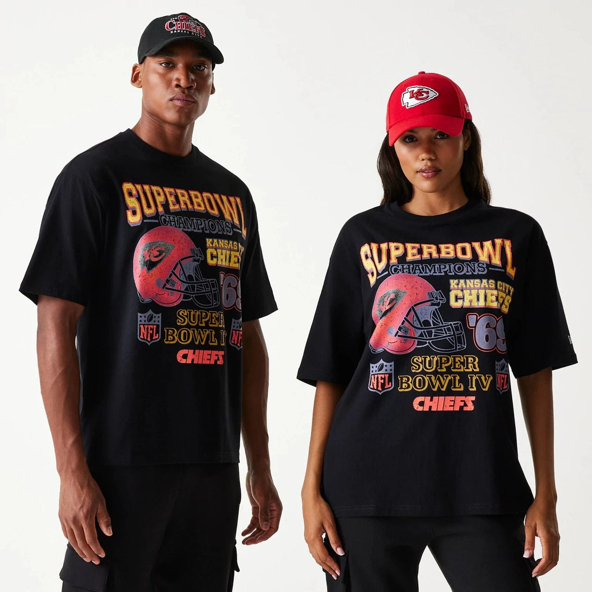 New Era Kansas City Chiefs NFL Super Bowl Black Oversized férfi póló