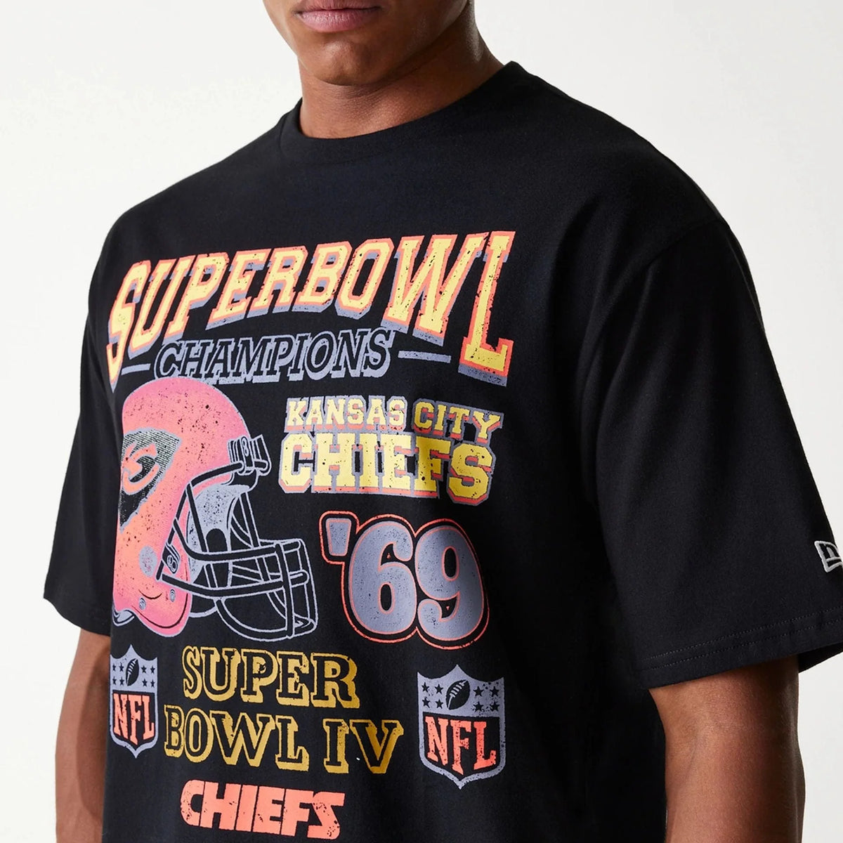 New Era Kansas City Chiefs NFL Super Bowl Black Oversized férfi póló