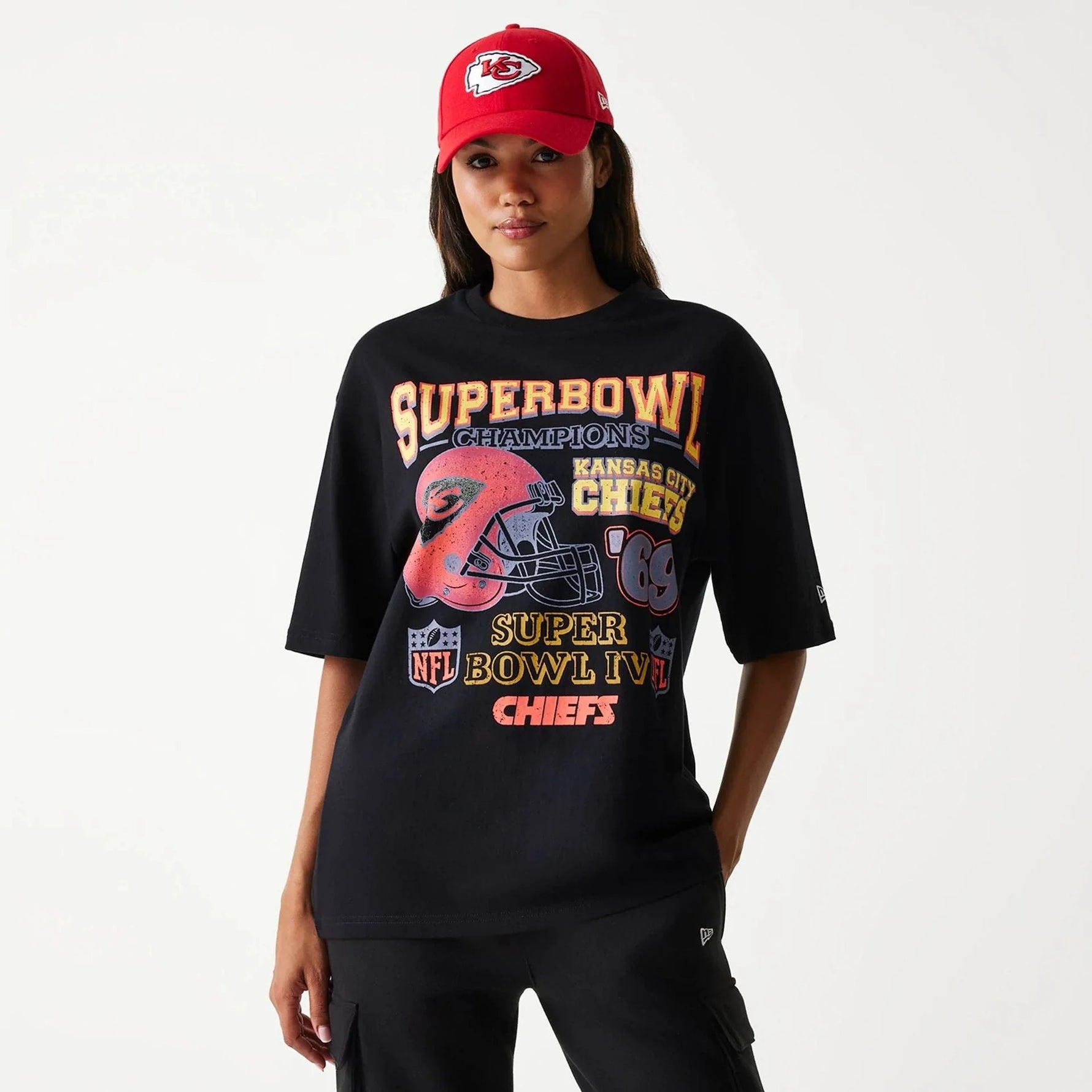New Era Kansas City Chiefs NFL Super Bowl Black Oversized póló - Sportmania.hu