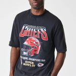 New Era Kansas City Chiefs NFL Washed Boxy Black Oversized férfi póló