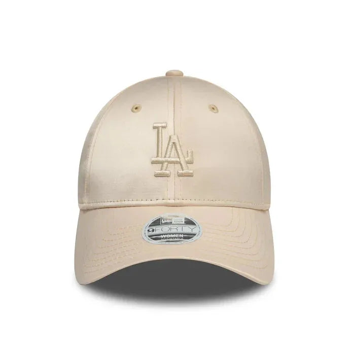 New Era LA Dodgers Satin Cream 9FORTY szatén baseball sapka, női