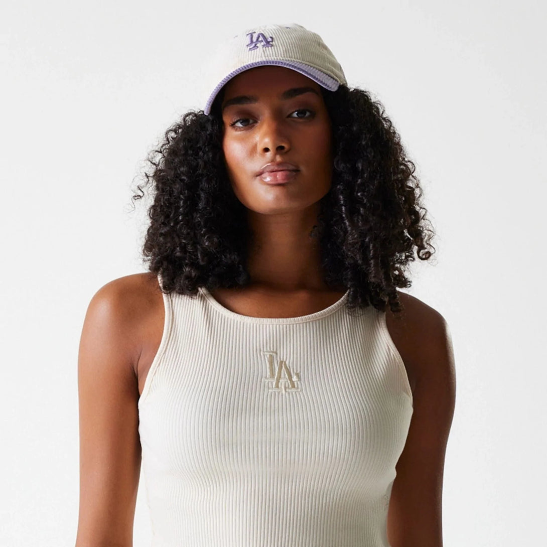 New Era LA Dodgers Womens MLB Rib Light Beige Rib Tank Top - Sportmania.hu