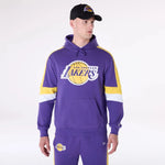 New Era LA Lakers Colour Block Purple Oversized férfi kapucnis pulóver