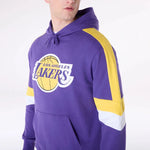 New Era LA Lakers Colour Block Purple Oversized férfi kapucnis pulóver