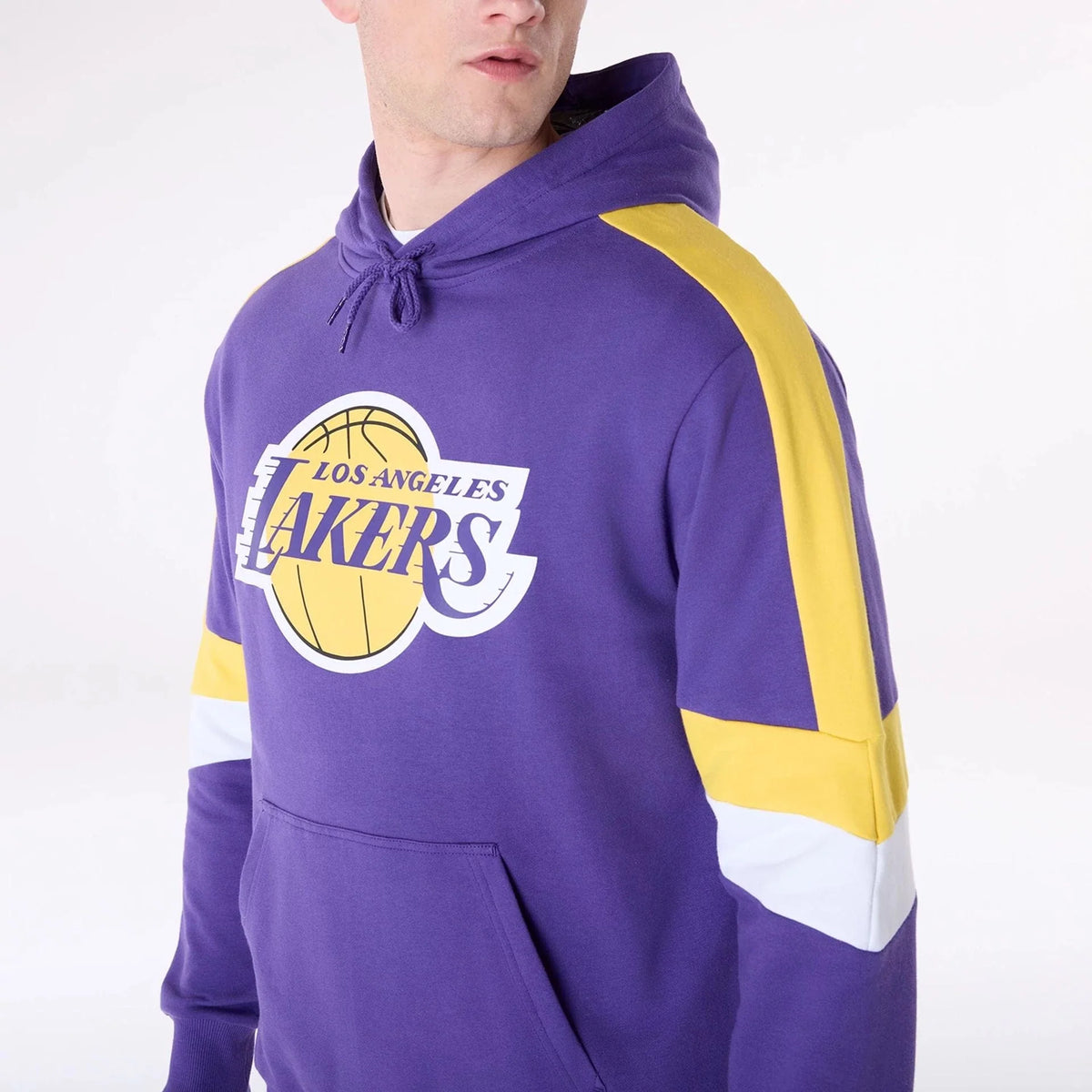New Era LA Lakers Colour Block Purple Oversized férfi kapucnis pulóver