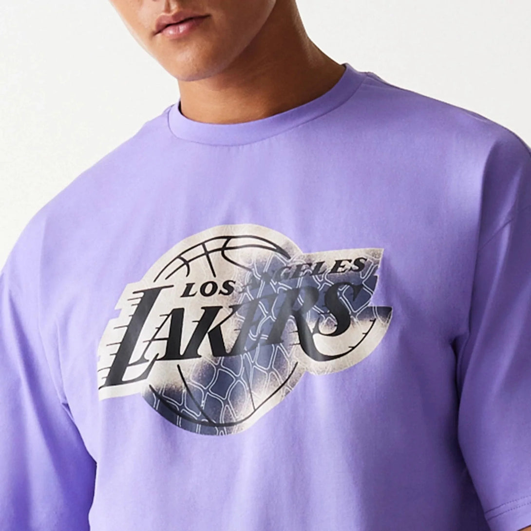 New Era LA Lakers NBA All Over Print Infill Purple Oversized póló - Sportmania.hu