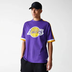 New Era LA Lakers NBA Panel Purple Oversized férfi póló
