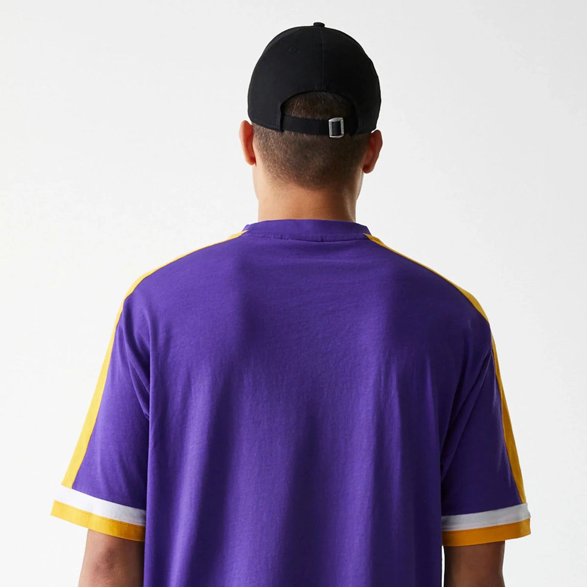 New Era LA Lakers NBA Panel Purple Oversized férfi póló